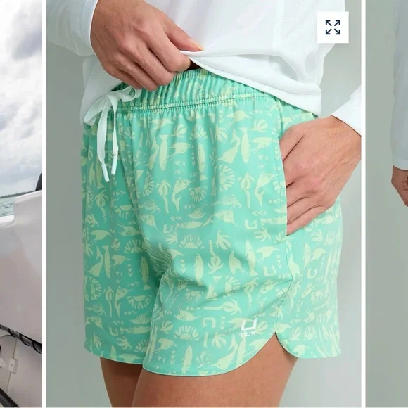 NWT HUK Fishing W Pursit Volley Printed Shorts - Picture 5 of 5